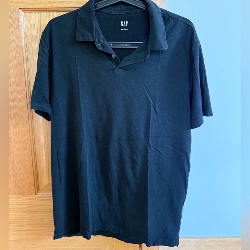 GAP Black Polo Shirt Classic Casual Style